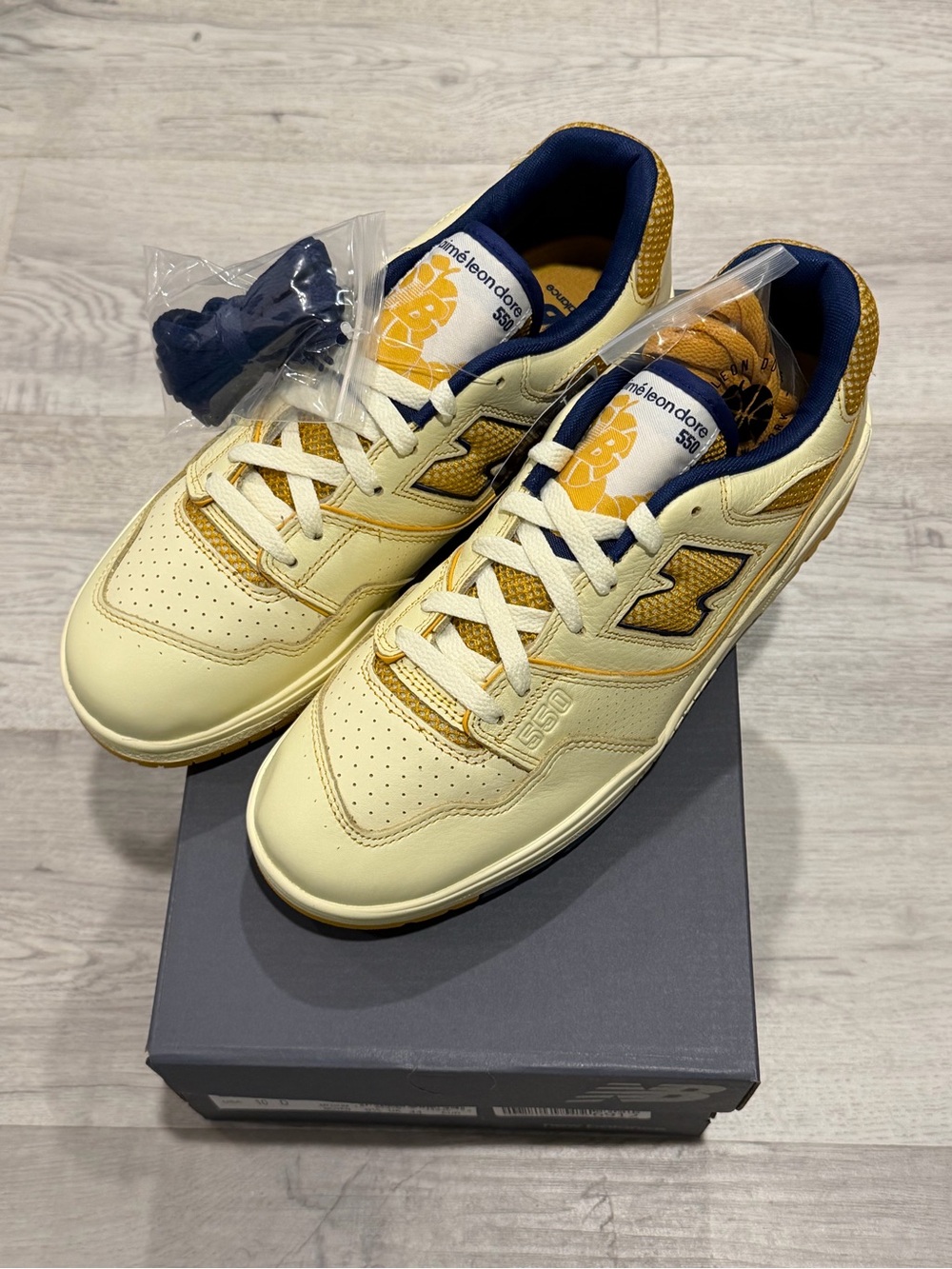 New Balance x Aime Leon Dore 550 Men's Casual Sneakers in Cream & Gold